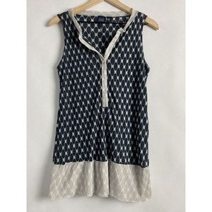 Women's Sleeveless top w/ raw hem Blue Saks Fifth Ave Small